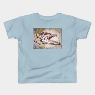 Barracuda in the Abstract Sea Kids T-Shirt